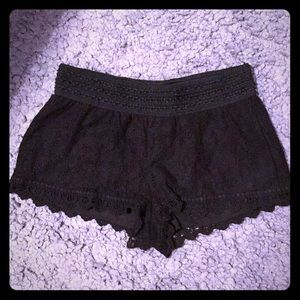 Juniors Black Lace Shorts - Size Large
